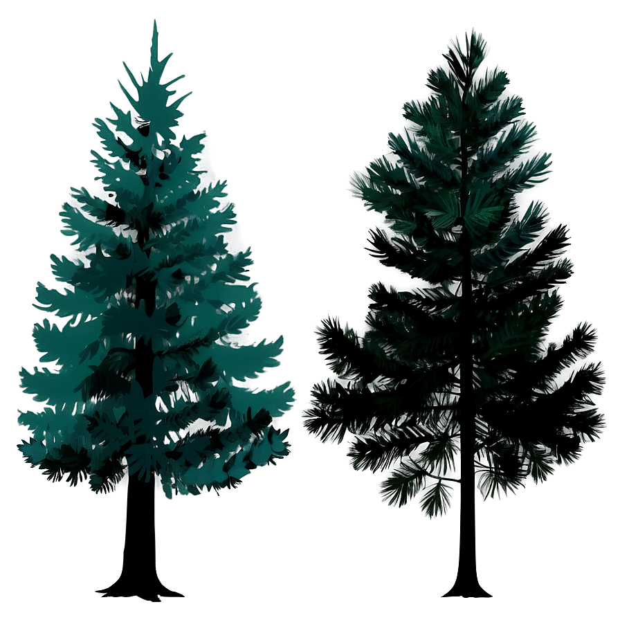 Pine Trees Silhouette Png Crv