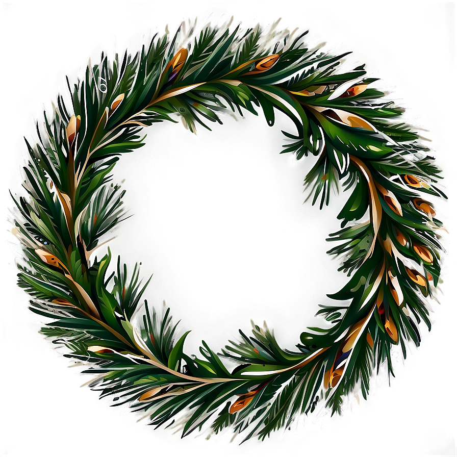 Pine Wreath Design Png Eok