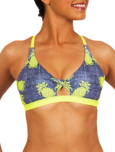 Pineapple Pattern Bikini Top