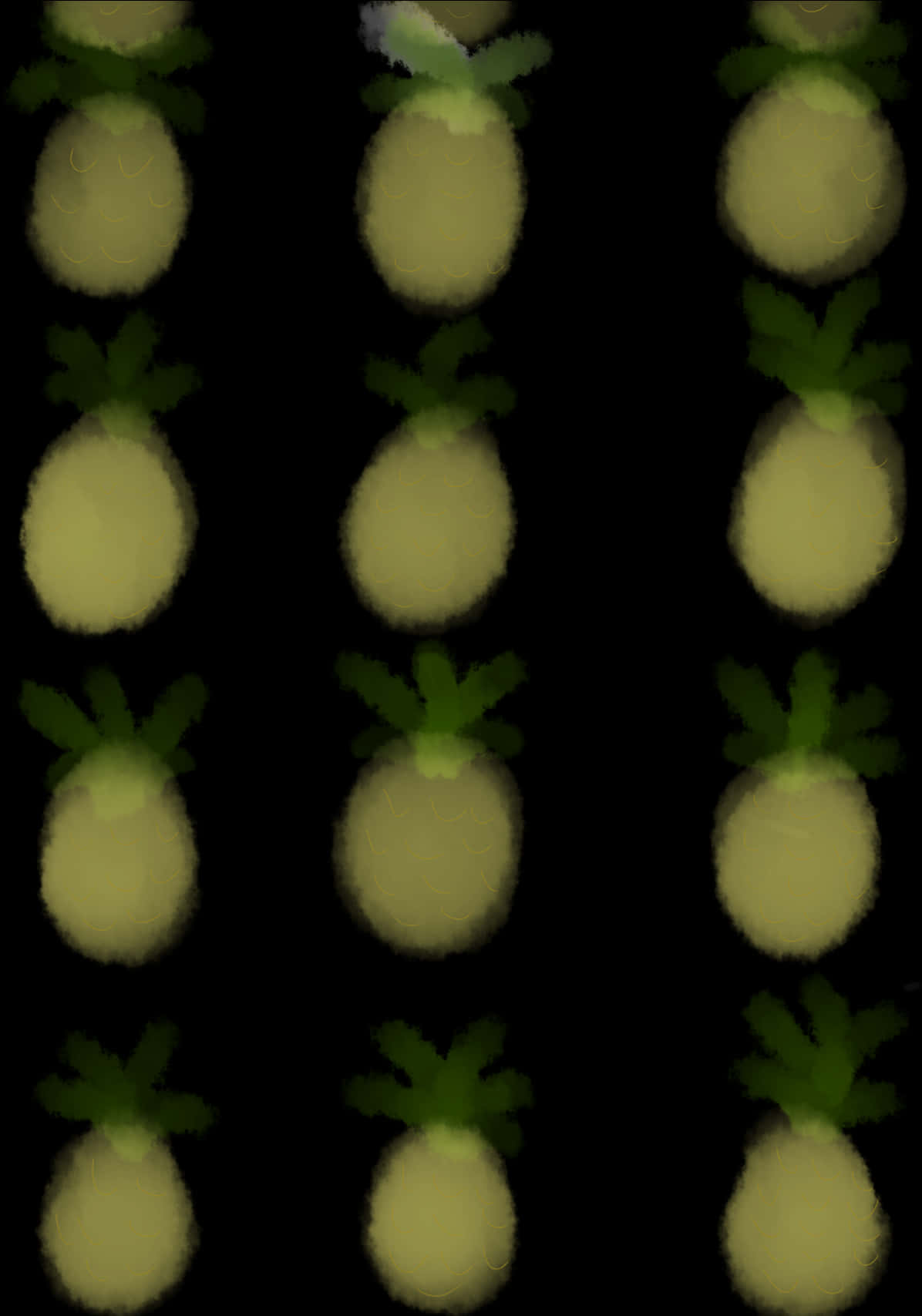 Pineapple Pattern Dark Background