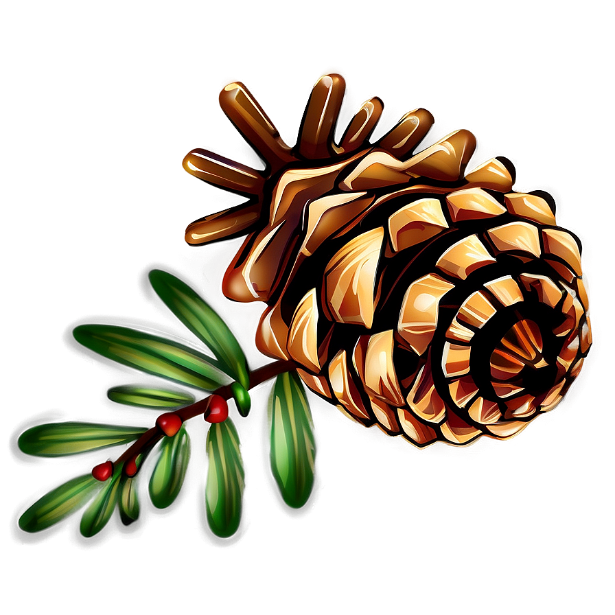 Pinecone And Acorn Combo Png 3