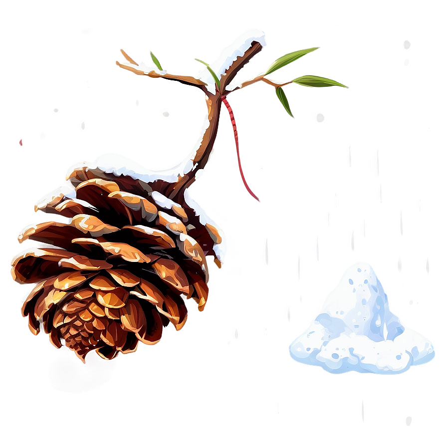 Pinecone In Snow Scene Png 06132024