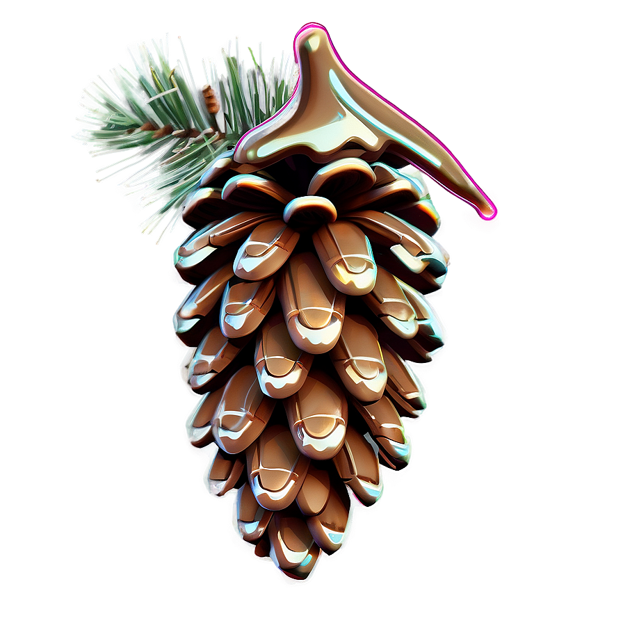 Pinecone With Glowing Lights Png Muy9