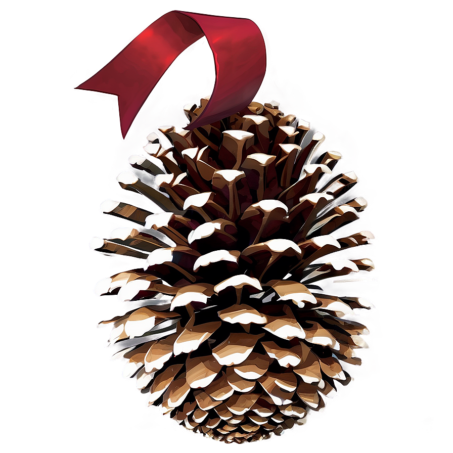 Pinecone With Ribbon Accent Png 72