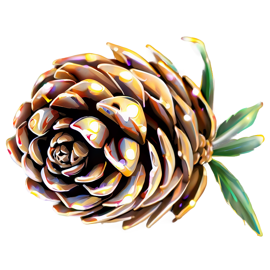 Pinecone With Sparkles Png Xhx