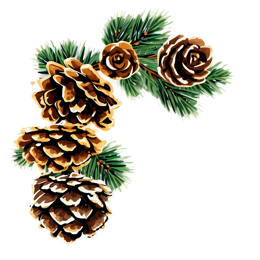 Pinecone Wreath Element Png 06132024