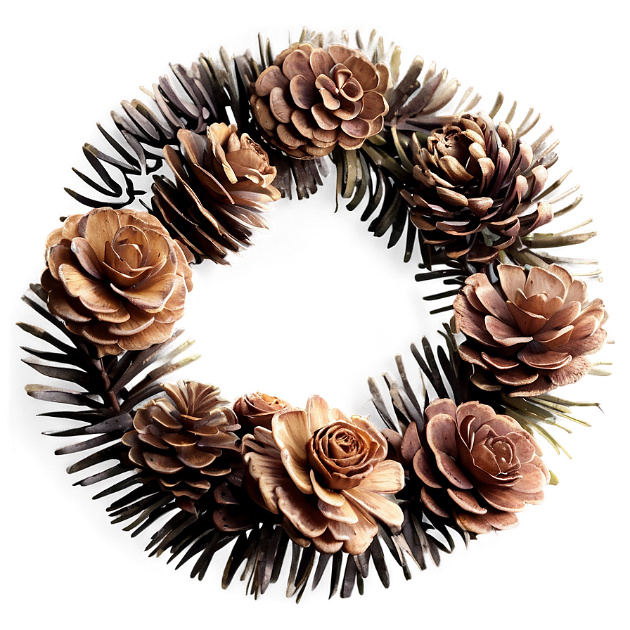 Pinecone Wreath Element Png 06132024