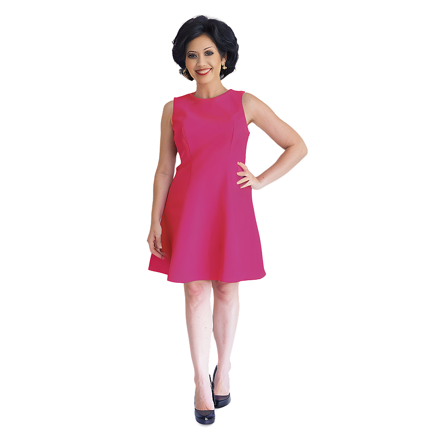 Pink A-line Dress Png Tux