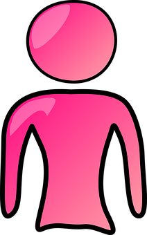 Pink Abstract Figure Graphic