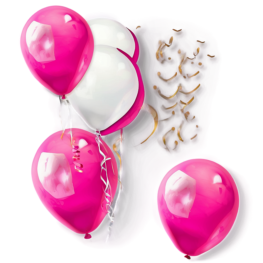 Pink And White Balloons Mix Png Ihv