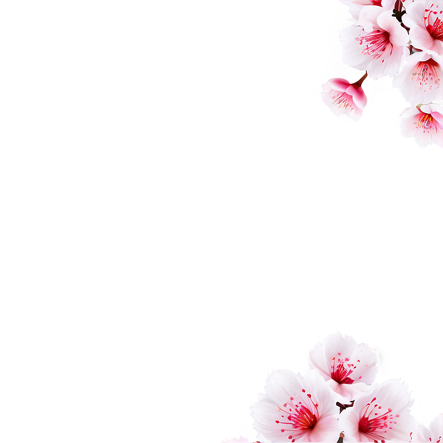 Pink And White Sakura Png Psq