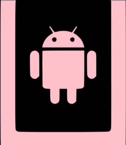 Pink Android Robot Graphic