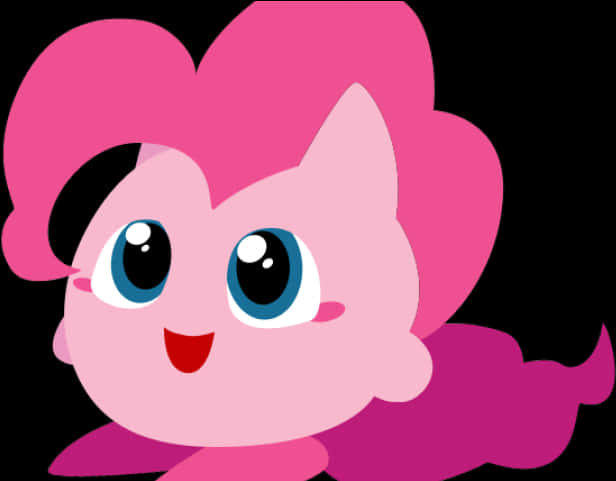 Pink_ Animated_ Character_ Smile