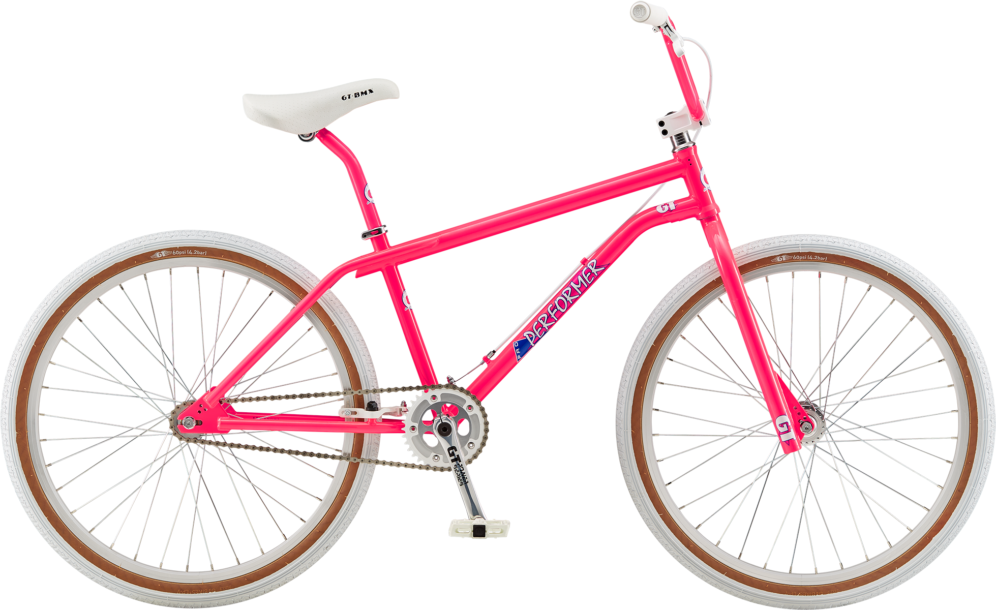 Pink B M X Bicycle Isolated