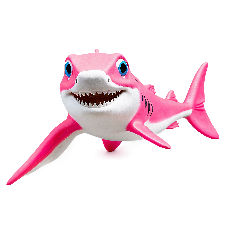 Pink Baby Shark In Coral Reef Png Brw