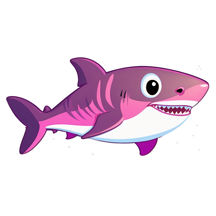 Pink Baby Shark With Cute Eyes Png 05262024