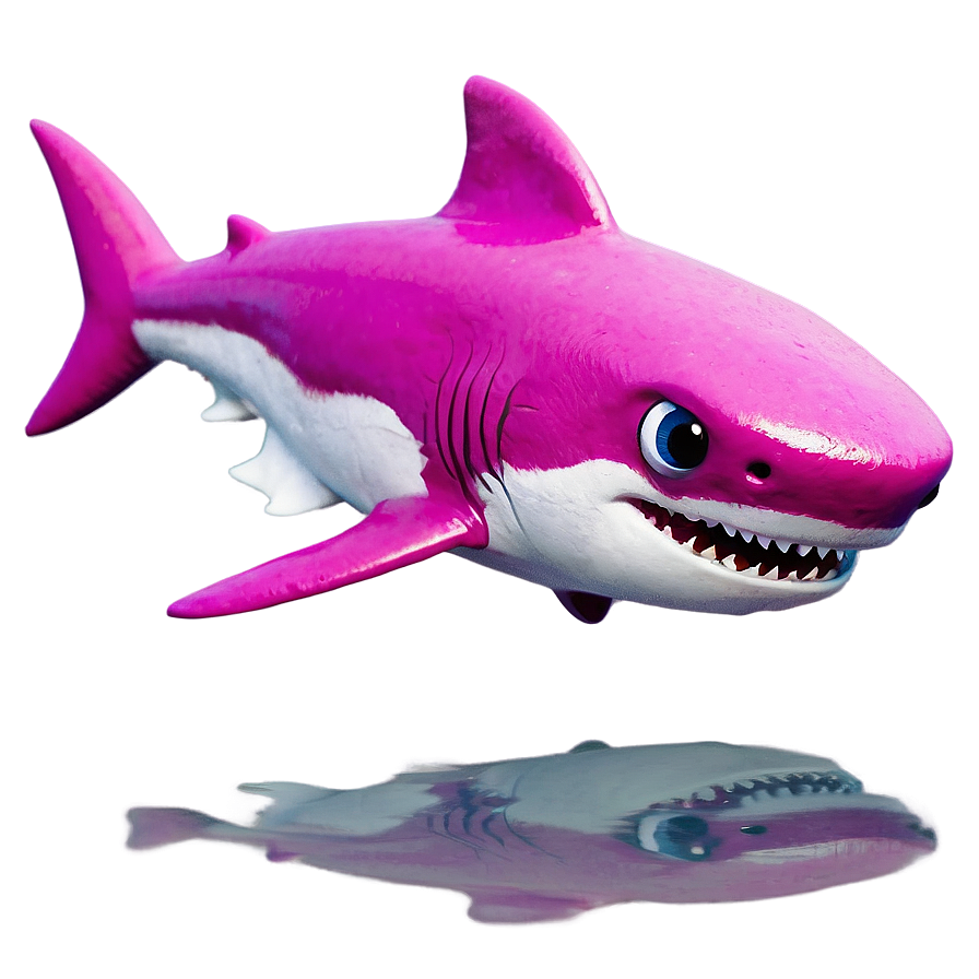 Pink Baby Shark With Cute Eyes Png Oxt29