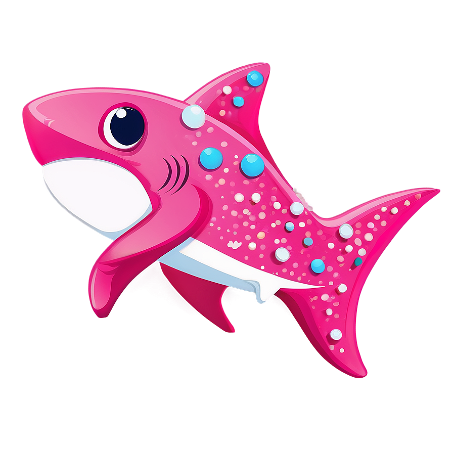 Pink Baby Shark With Stars Png Yjn