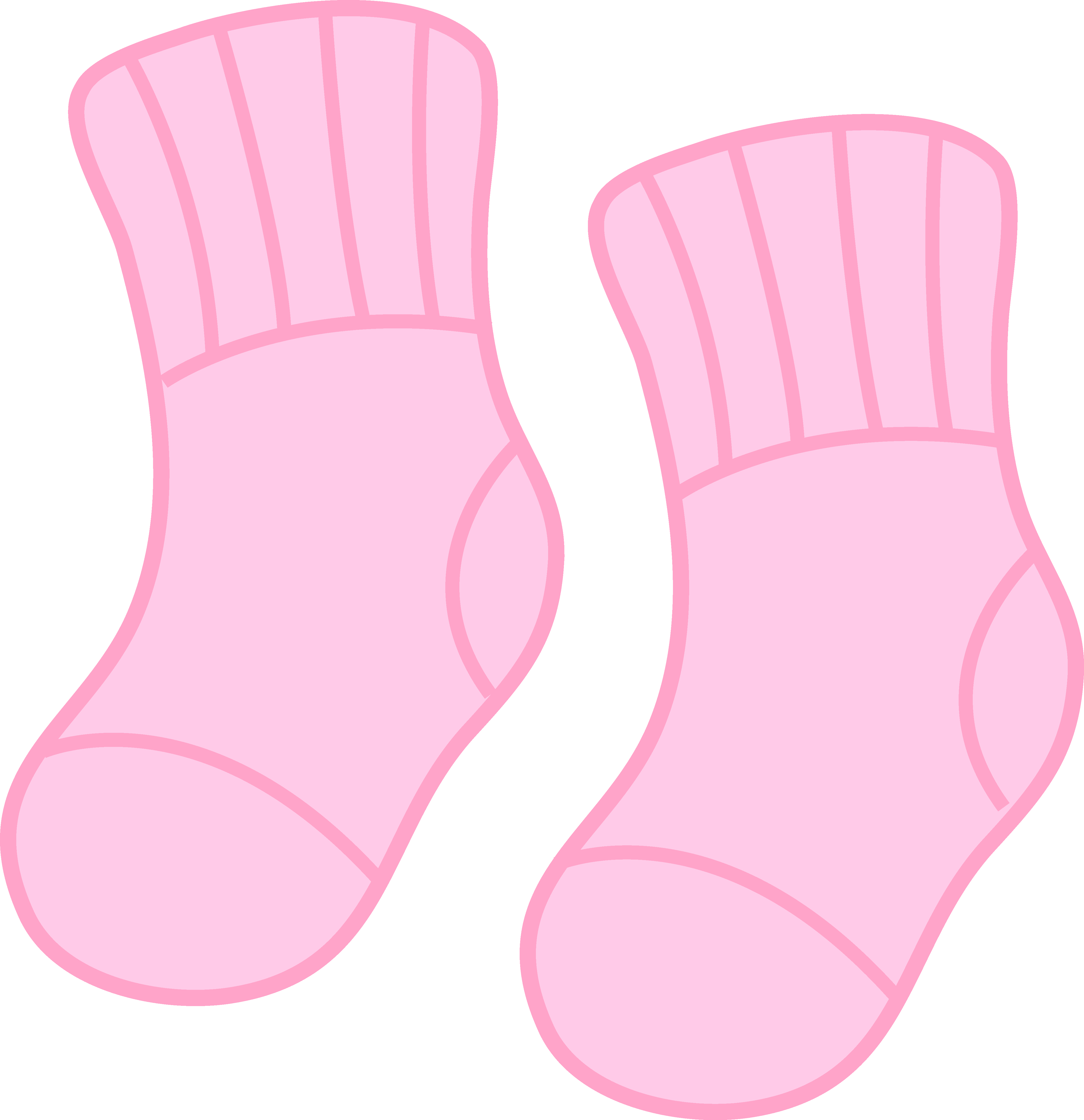 Pink Baby Socks Illustration