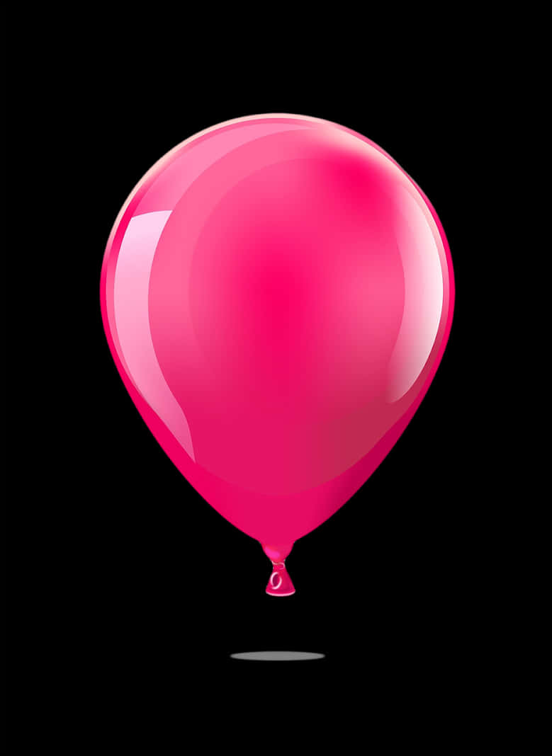 Pink Balloonon Black Background.jpg