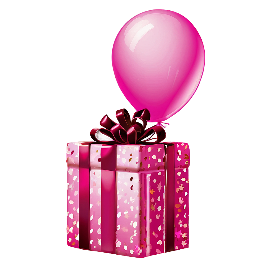 Pink Balloons And Gifts Png 67