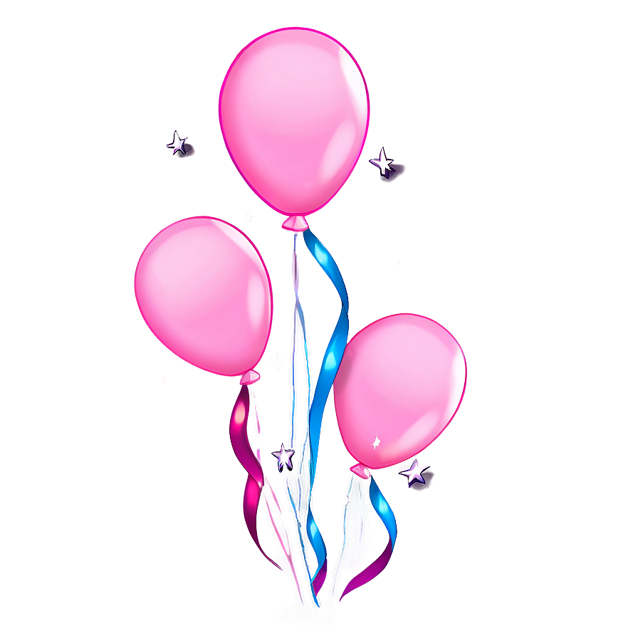 Pink Balloons Celebration Background Png 06122024