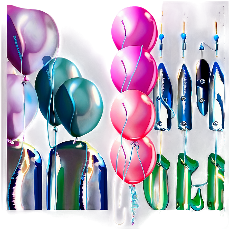 Pink Balloons Cheerful Arrangement Png Ciu99