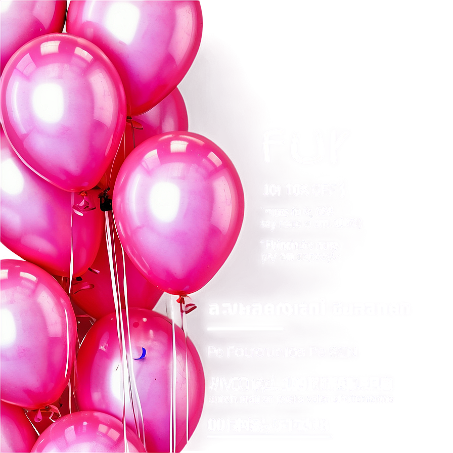 Pink Balloons Cheerful Arrangement Png Snc