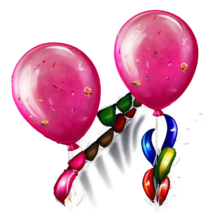 Pink Balloons Festive Bouquet Png Ujd3