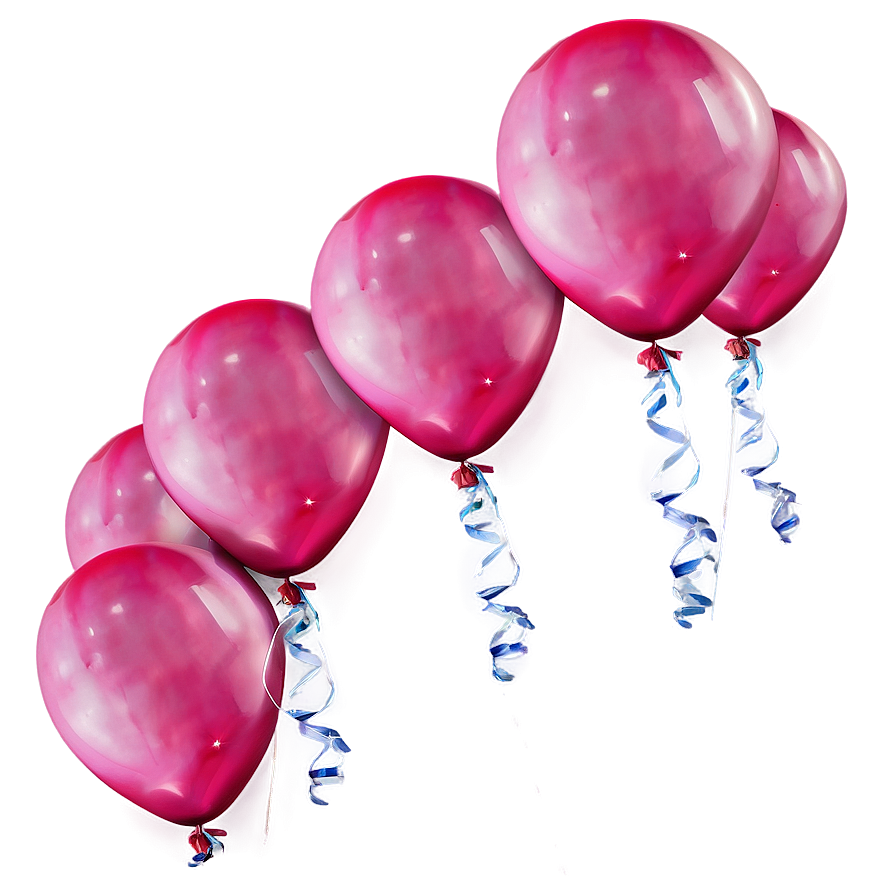 Pink Balloons For Party Png 87