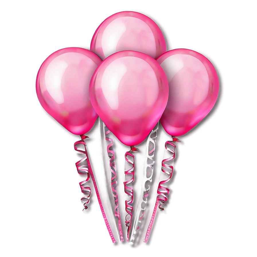 Pink Balloons For Party Png Ldm6