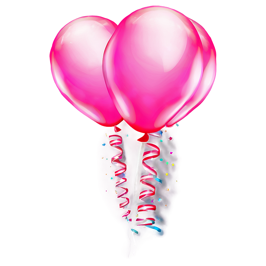 Pink Balloons Party Decor Png 06122024