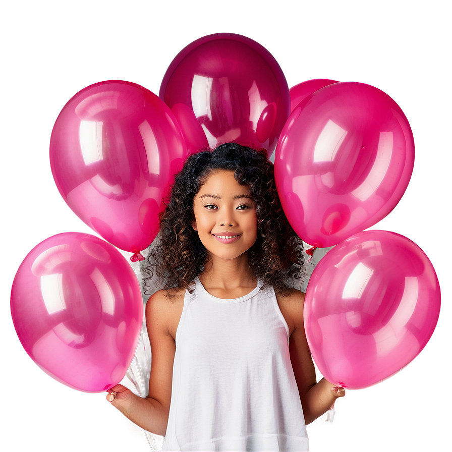 Pink Balloons White Background Png 37