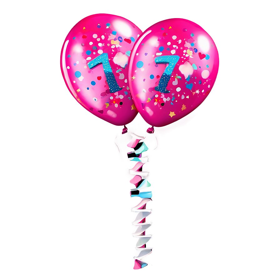 Pink Balloons With Glitter Png 06122024