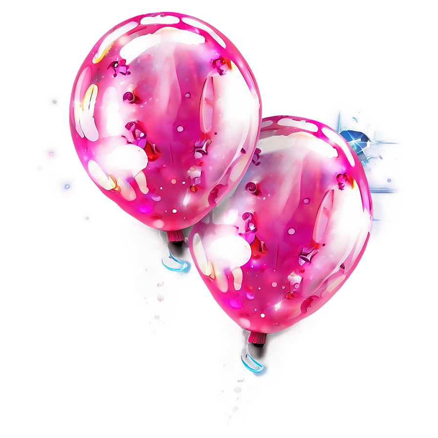 Pink Balloons With Light Effects Png 76