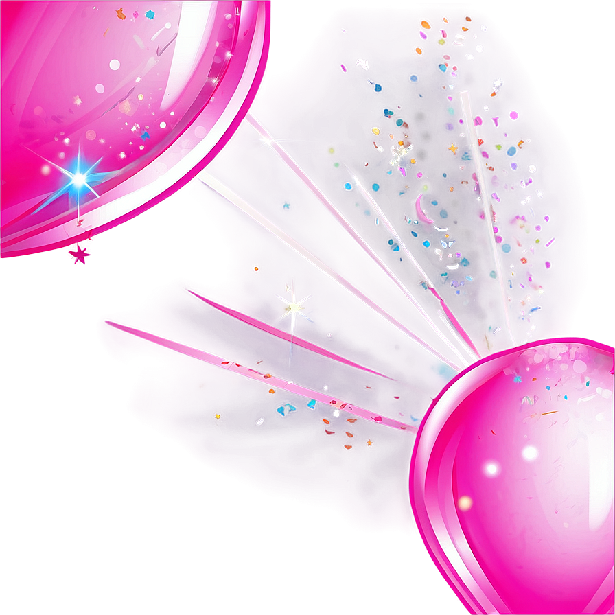 Pink Balloons With Sparkles Png Iuu