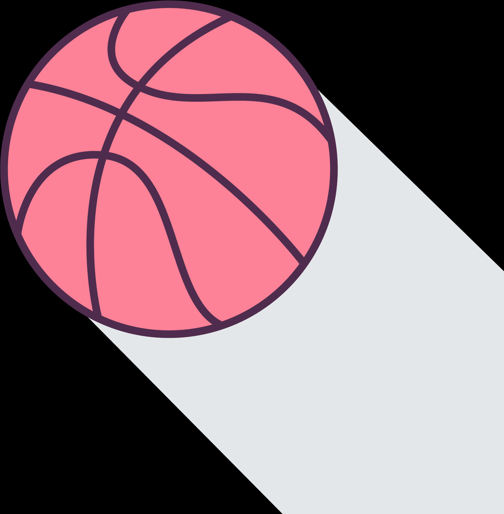 Pink Basketball Vector Illustration