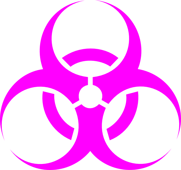 Pink Biohazard Symbol