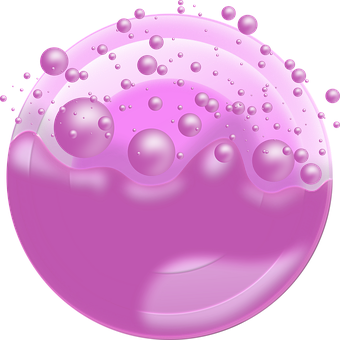 Pink Bubble Abstract Graphic