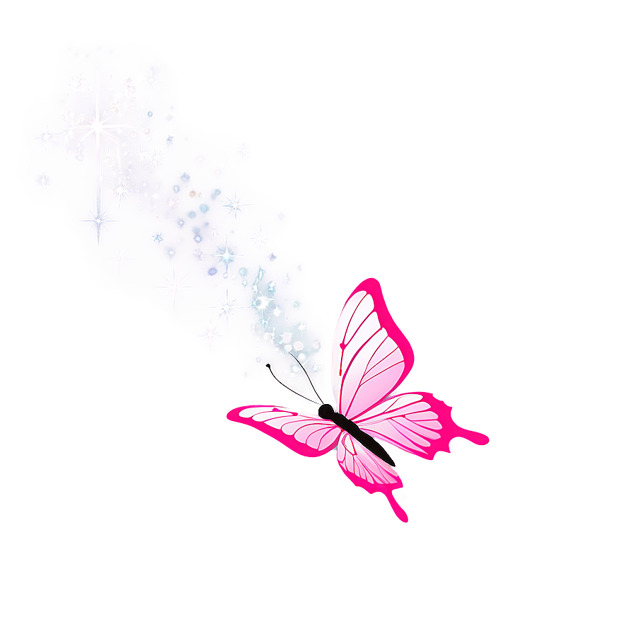 Pink Butterfly And Fairy Dust Png Ccm