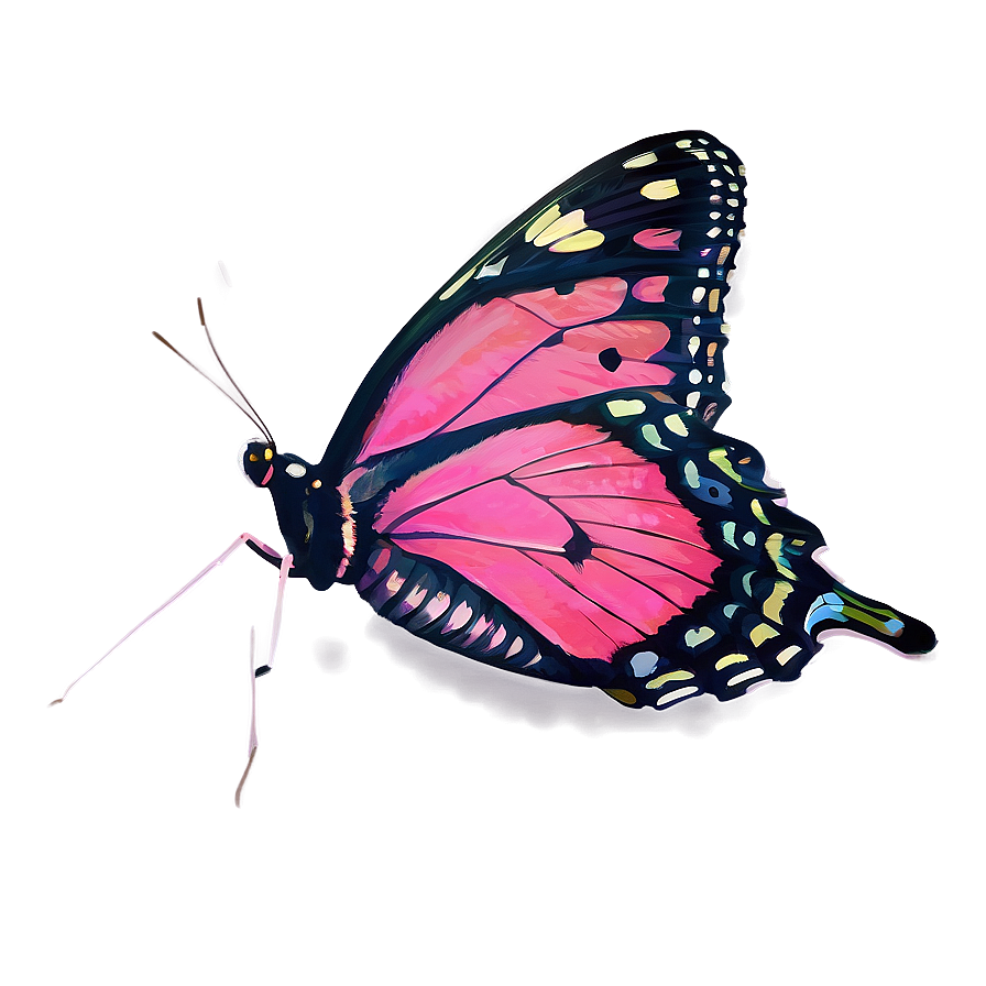 Pink Butterfly Captured Image Png 49