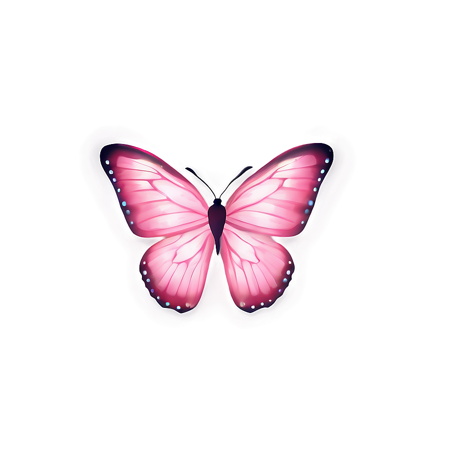 Pink Butterfly Fine Detail Png 06212024