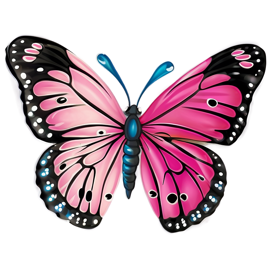 Pink Butterfly For Kids Png Guu