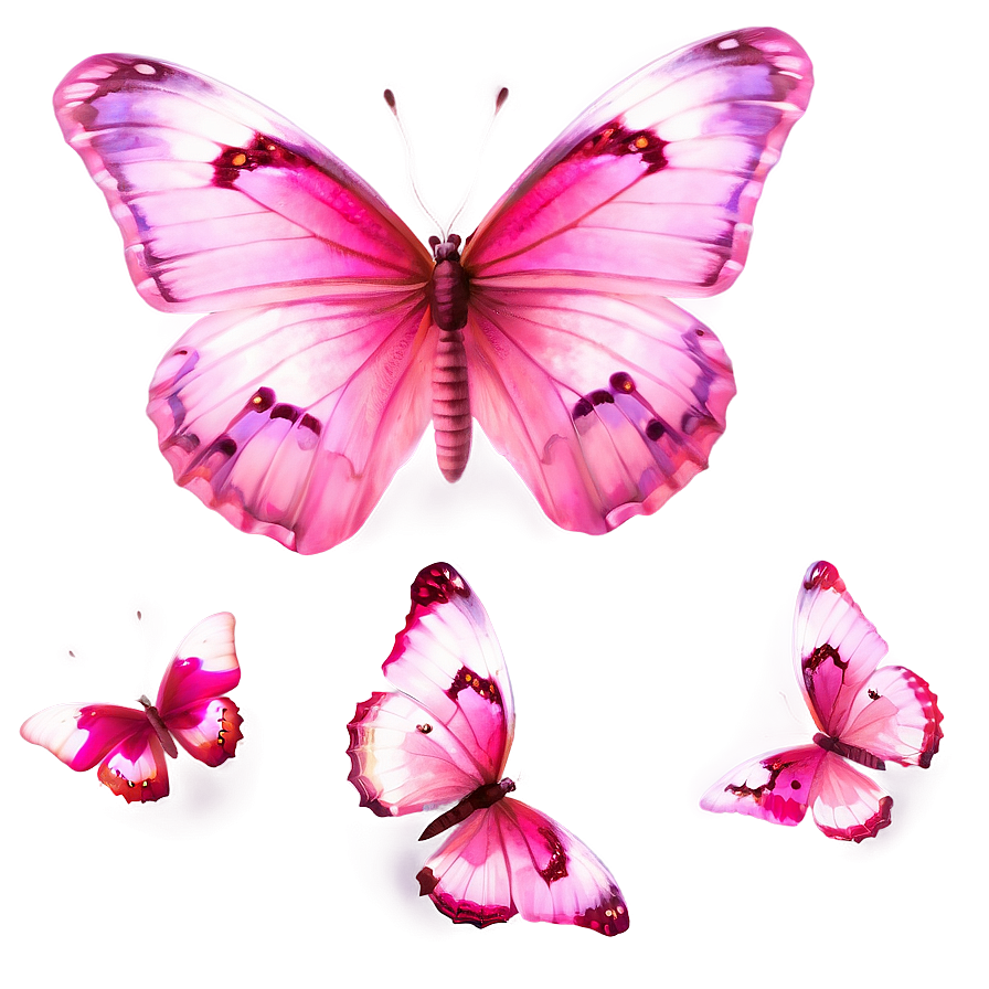 Pink Butterfly Genuine Image Png Bfu