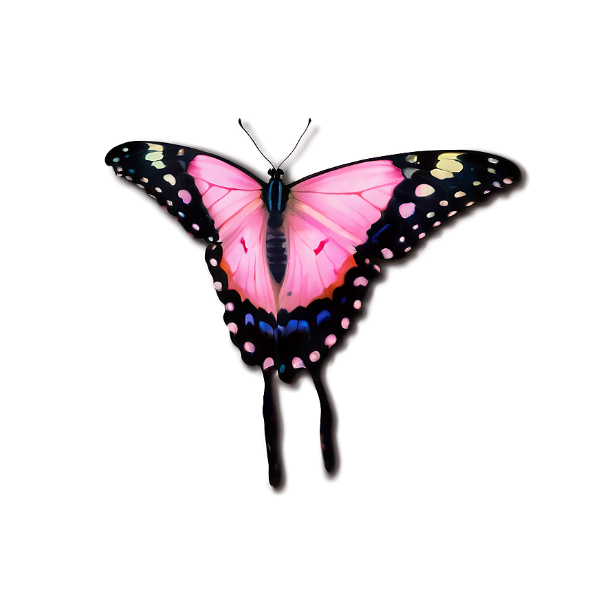 Pink Butterfly Genuine Image Png Wcr81