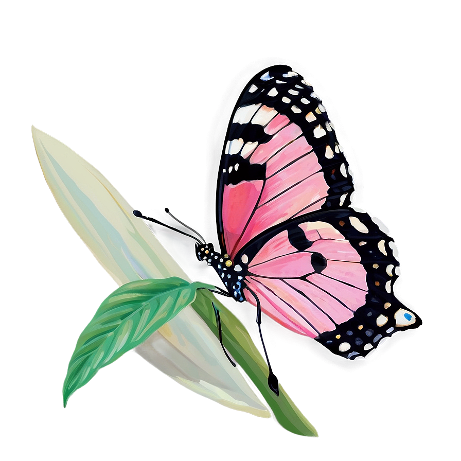 Pink Butterfly In The Wild Png Uen