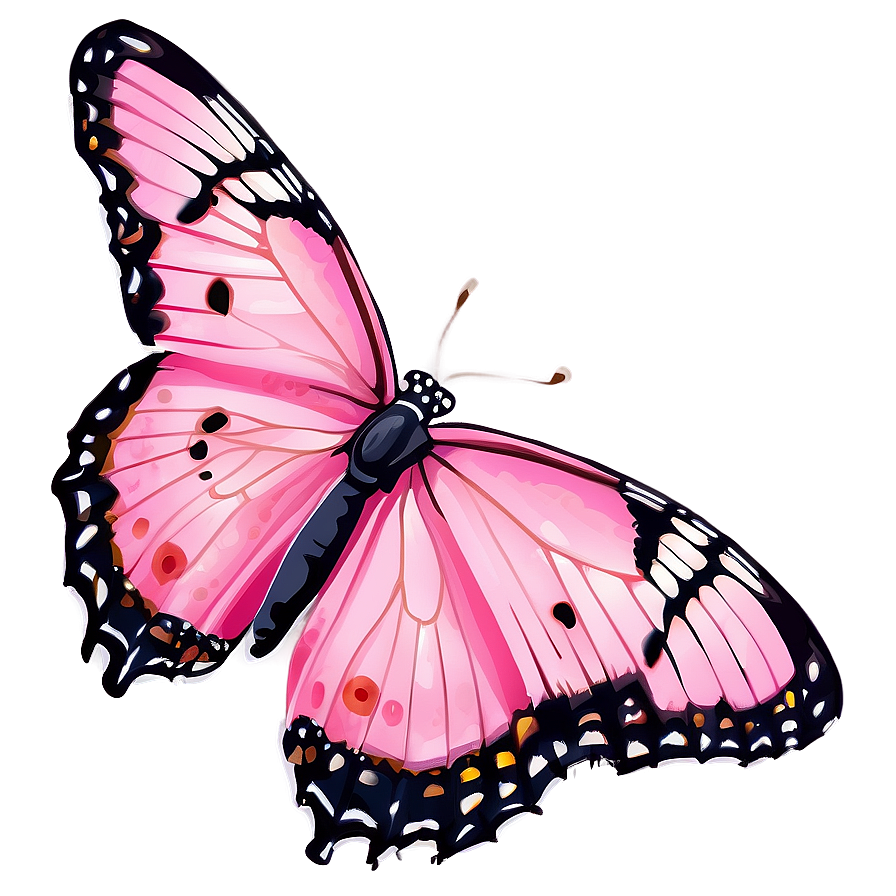 Pink Butterfly Life-like Image Png 19