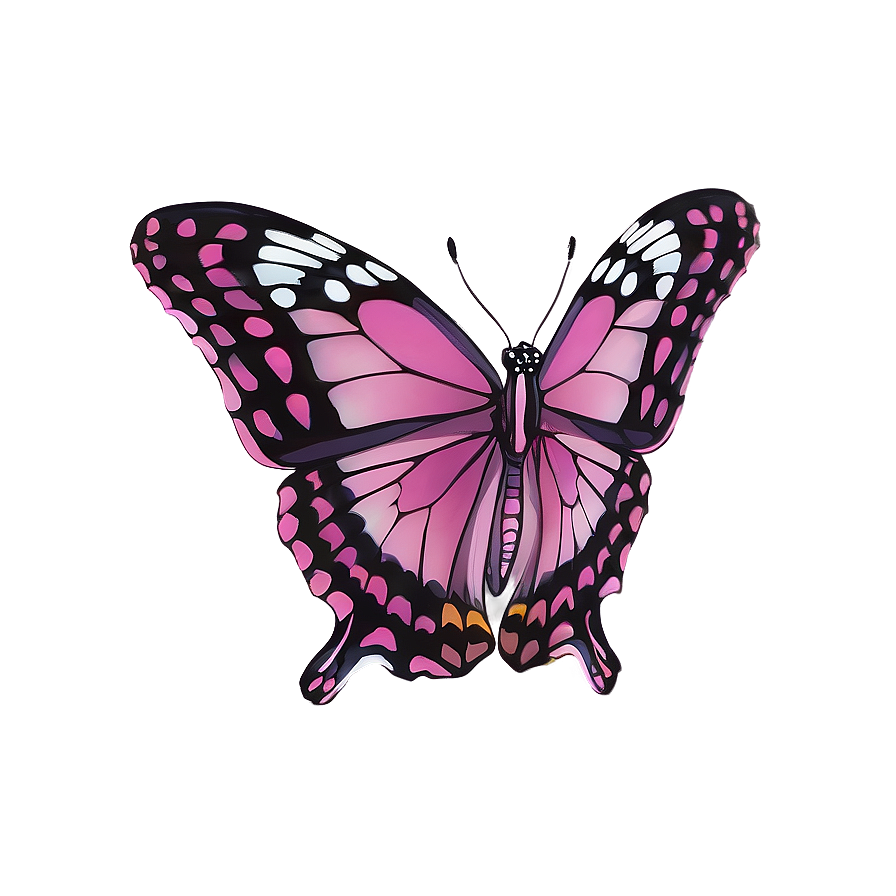 Pink Butterfly Natural Setting Png Ygc