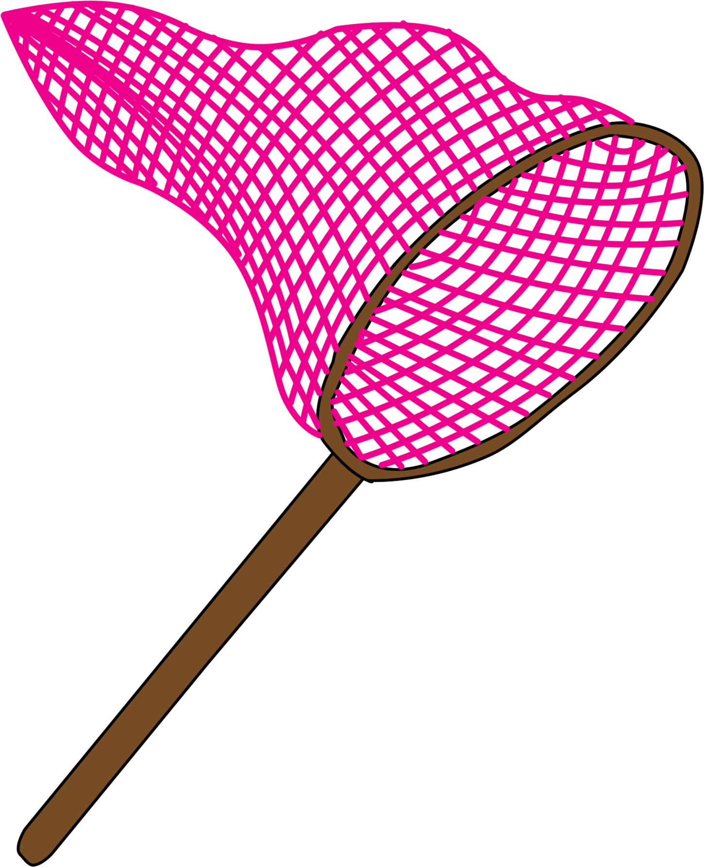 Pink Butterfly Net Illustration