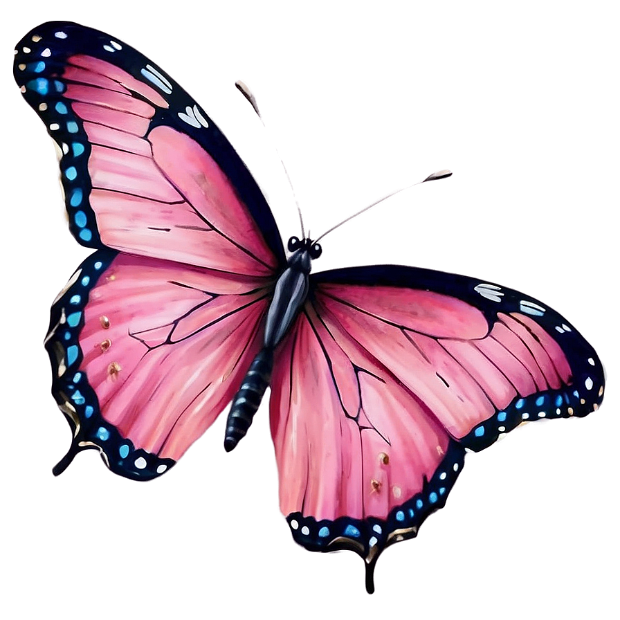 Pink Butterfly Realistic Png Jnv